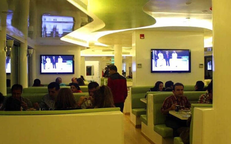 Elegant indoor dining area on Mona Lisa Yacht – yacht rental Dubai by Mala Yachts