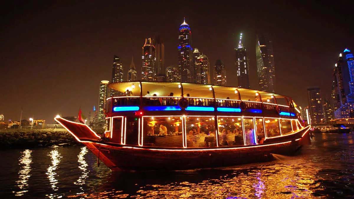 A delicious treat on Dhow cruise Dubai Marina