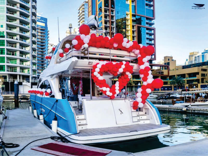 Propose in Style: Beautifully Decorated Yacht Rental for Proposals in Dubai by Mala Yachts
