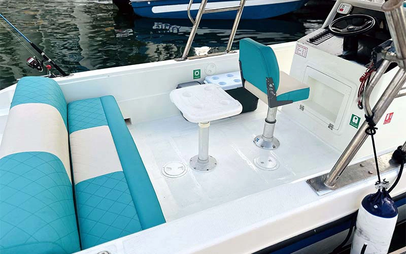 Captain’s helm station on Mermaid Yacht with navigation controls and wide ocean-facing view