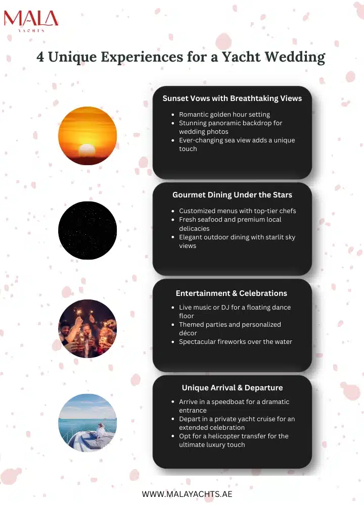 4 Unique Experiences for a Yacht Wedding