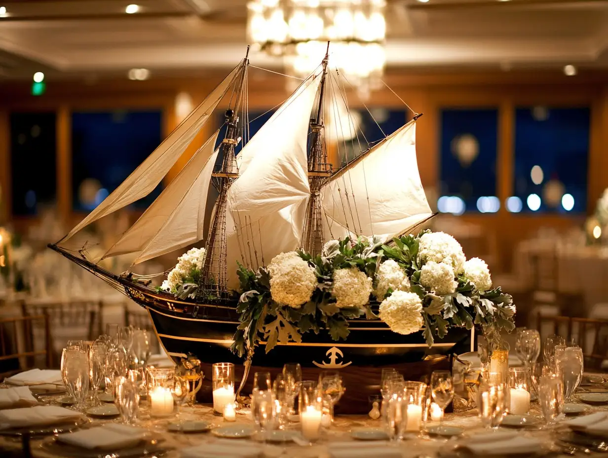 Wedding Stage Decor Ideas for Nautical-Themed Yacht Events