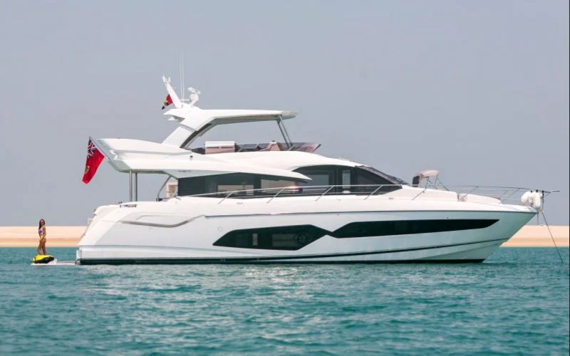 "My Serenity yacht cruising near Dubai Marina – Mala Yachts luxury yacht rental in Dubai"