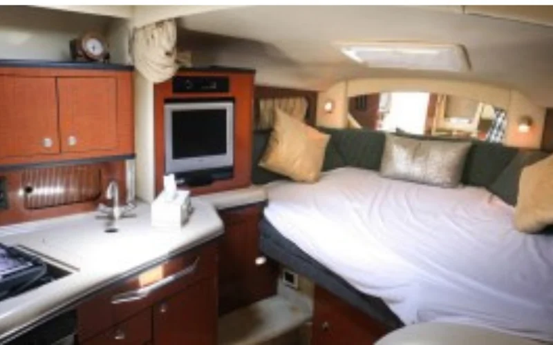 Comfortable seating area on 38ft yacht – Mala Yachts yacht rental in Dubai