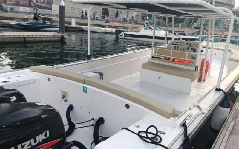 Stylish cabin space for private cruises – Mala Yachts yacht rental in Dubai