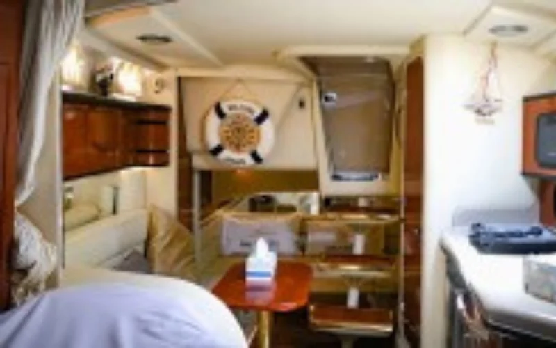 Well-equipped kitchen space in 38ft yacht – Mala Yachts yacht rental in Dubai