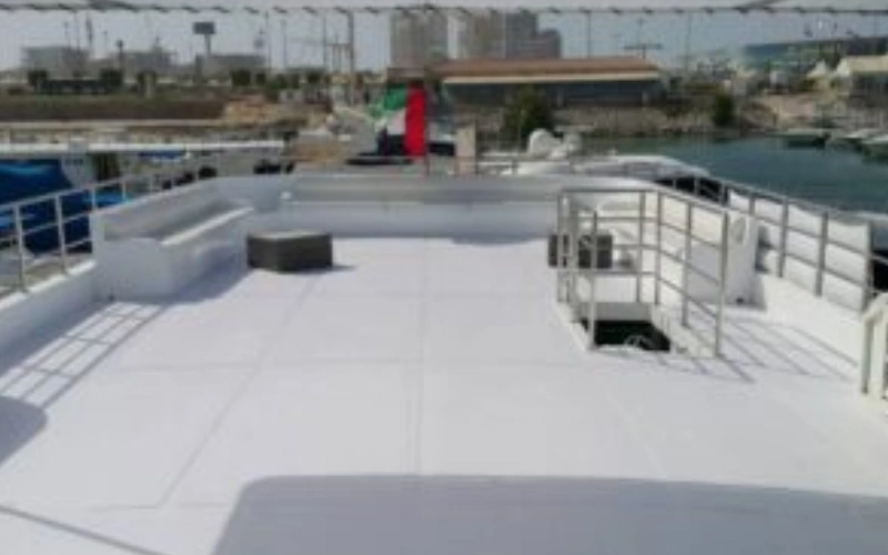 Scenic Dubai coastline view from Open Boat – yacht rental Dubai by Mala Yachts