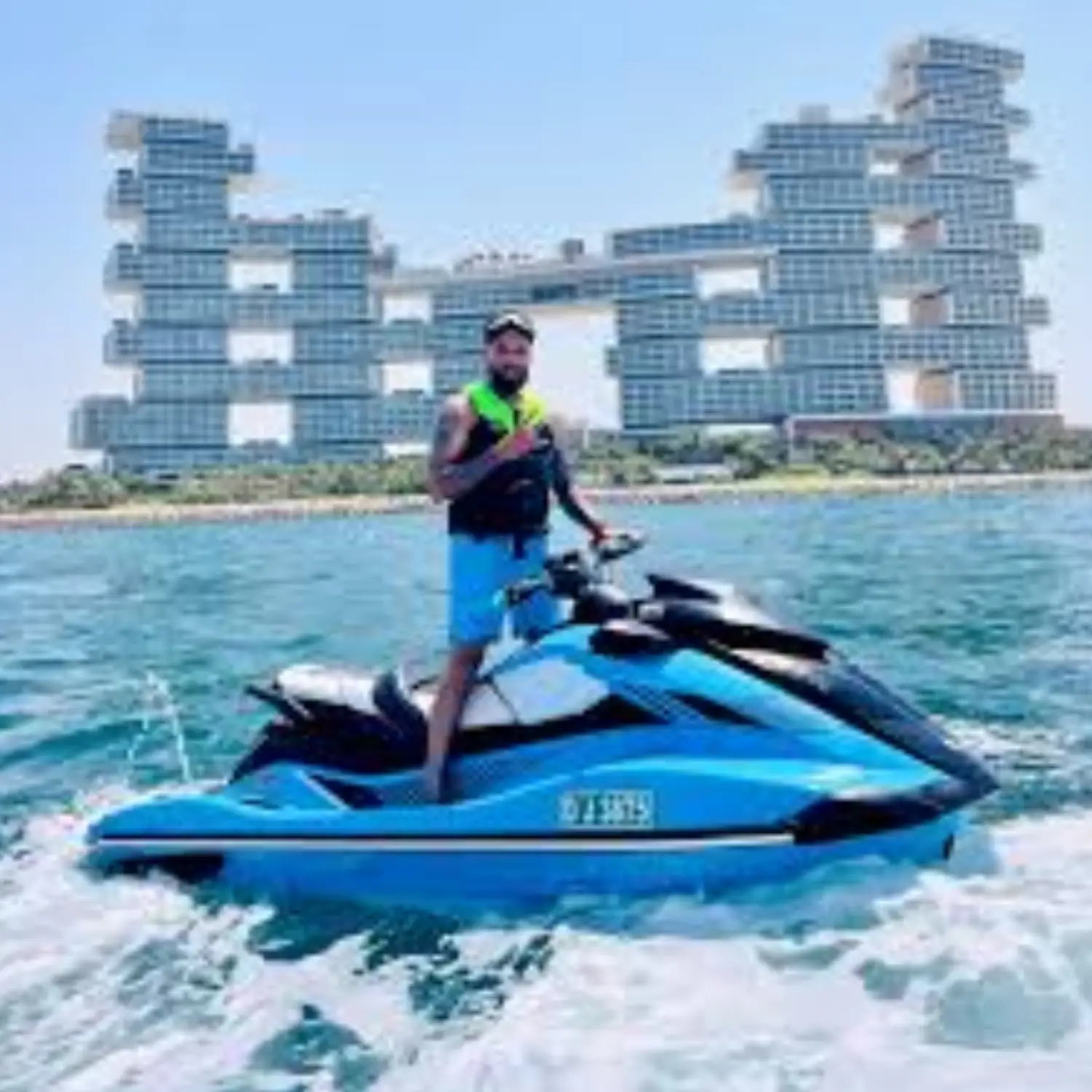 Jet skiing adventure as part of a yacht rental package